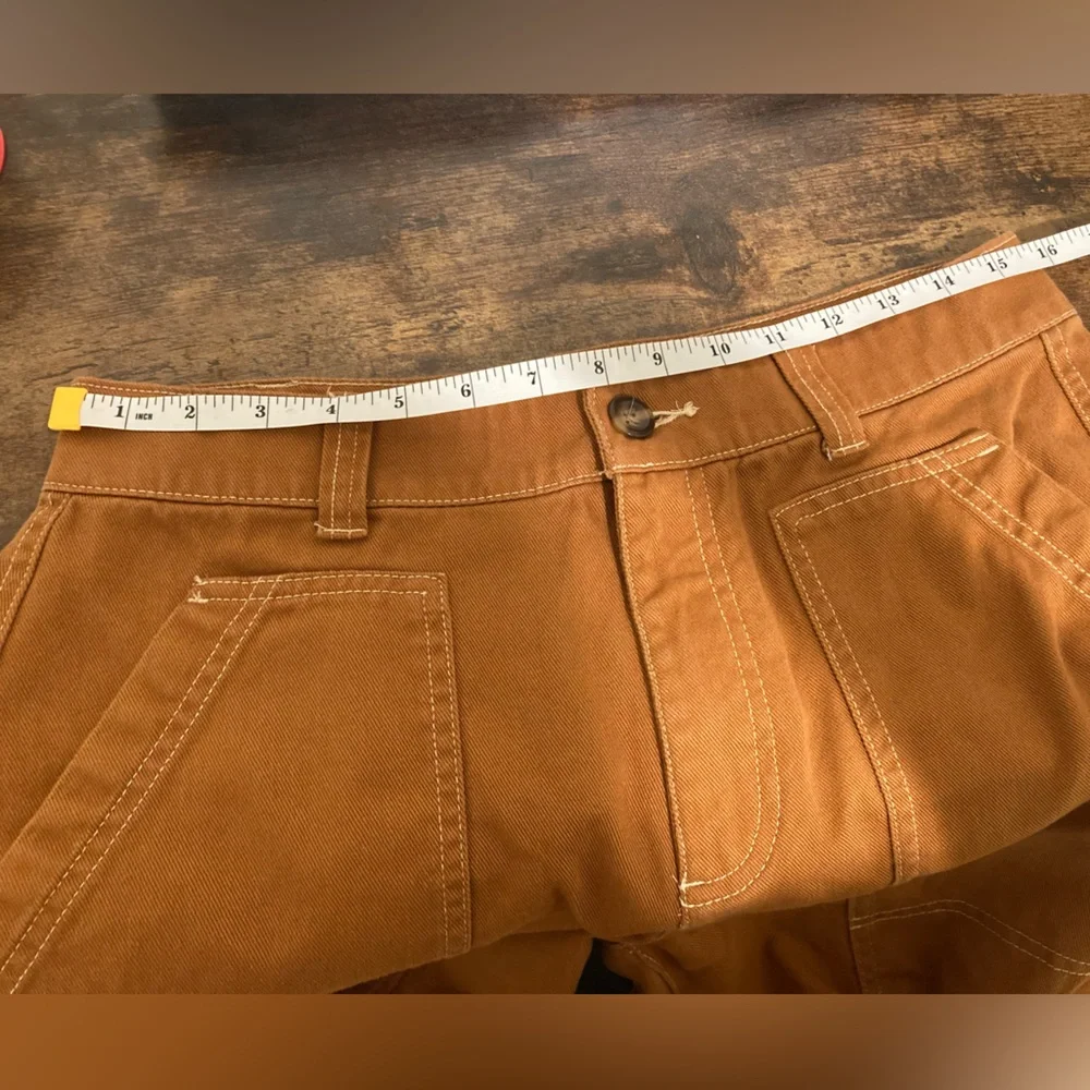 Old Navy Women's Straight Leg Painter Pants in Rust Brown - Picture 5 of 7